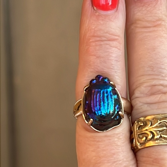 Tiffany Vintage scarab ring in 14 karat gold - Picture 6 of 15
